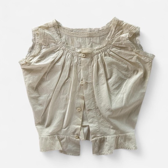 Tops - Vintage Antique Edwardian early 1900s Button up Corset Cover